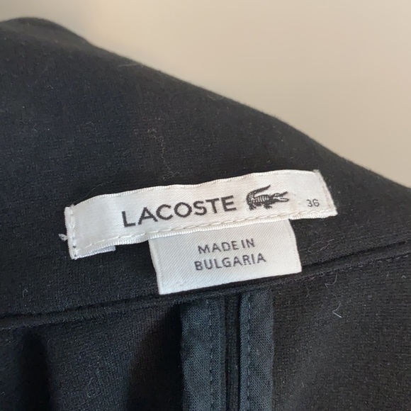 Lacoste Black Blazer Jacket Size 4 - Picture 10 of 10